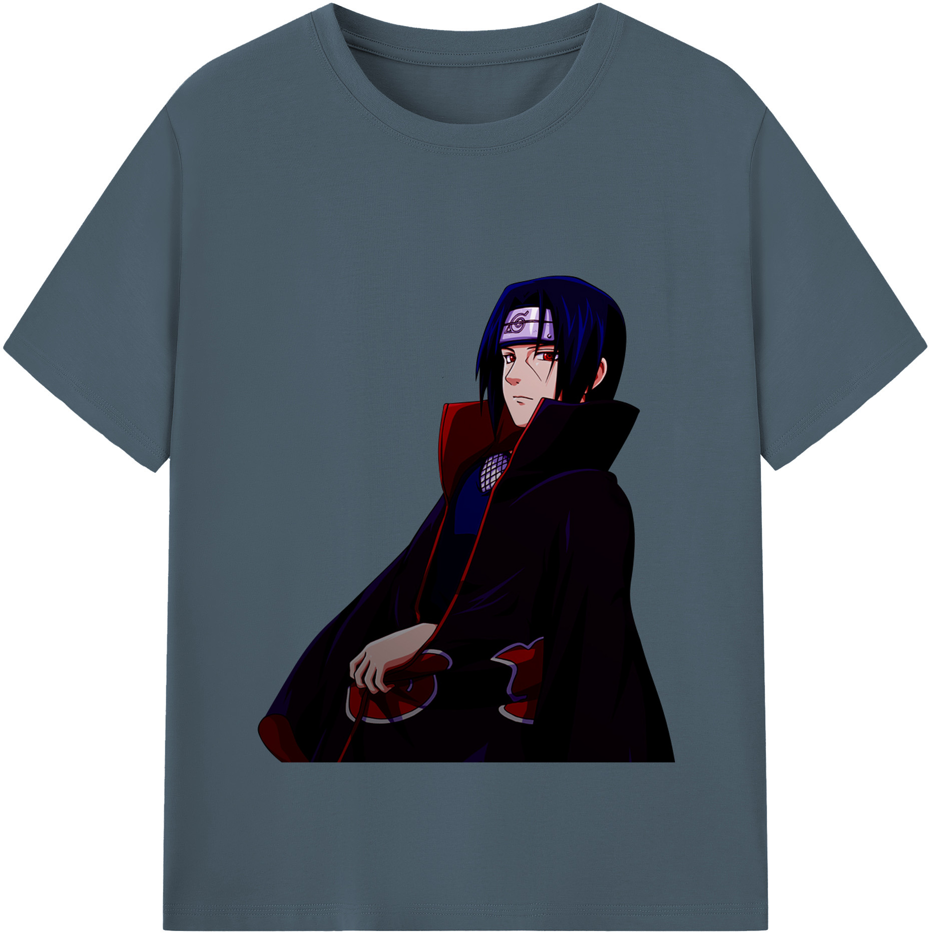 （画像用） NARUTO -ナルト- うちは イタチ Uchiha Itachi 綿100％半袖Tシャツ（フロントプリント）